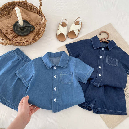 1-5 thn || SETELAN BAJU + CELANA PENDEK (1 set) UNISEX JALAN CASUAL CATALOG ZHBB BQ