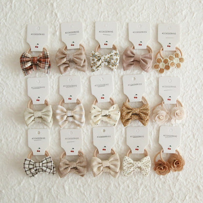 (5psg) Set Ikat rambut | Pita Karet Rambut | bayi anak import perempuan aksesoris catalog ATSP AF