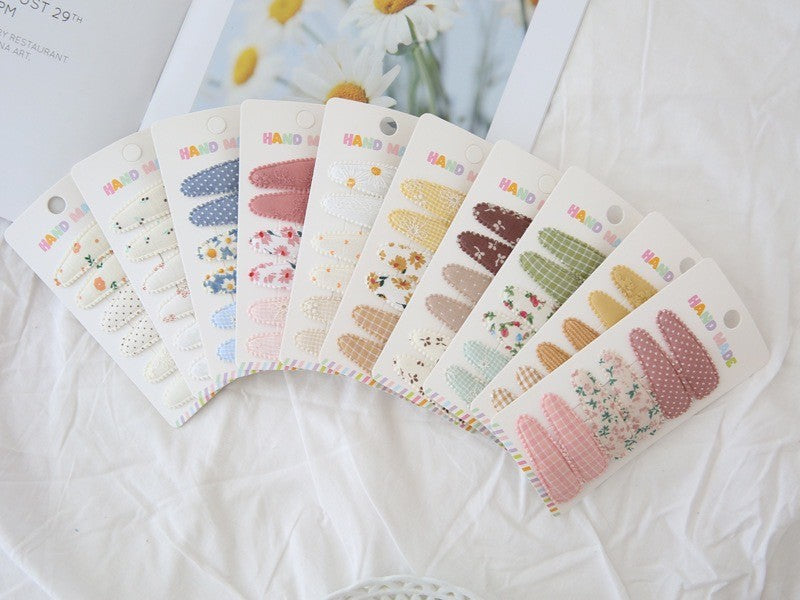 (isi 3psg) Set Jepitan rambut | Pita Rambut | bayi anak bunga import perempuan aksesoris catalog Ai