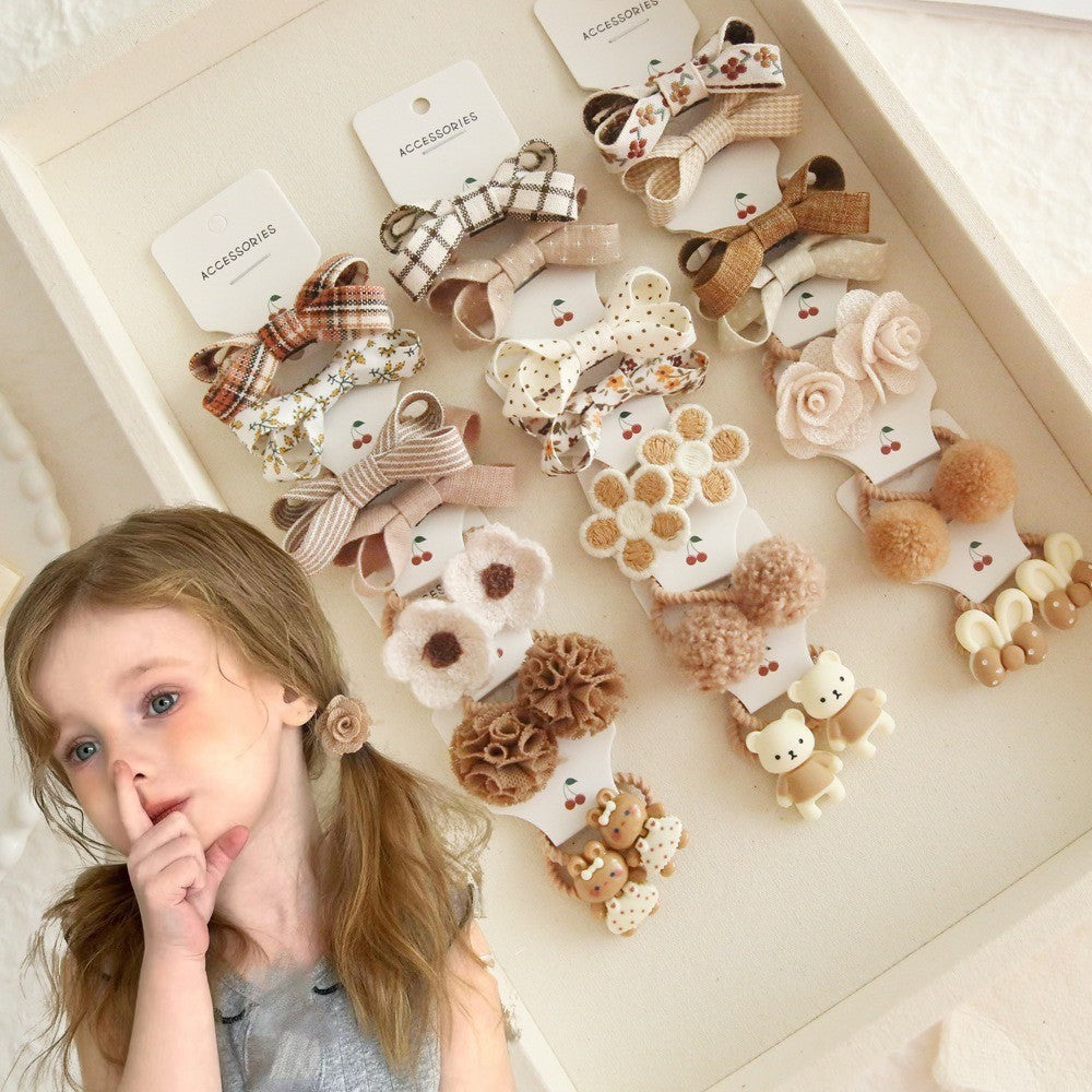 (5psg) Set Ikat rambut | Pita Karet Rambut | bayi anak import perempuan aksesoris catalog ATSP AJ