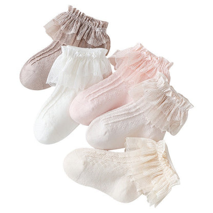0-5 thn | KAOS KAKI RUFFLE BAYI ANAK IMPOR NEWBORN SOCKS PEREMPUAN Catalog QN QDA