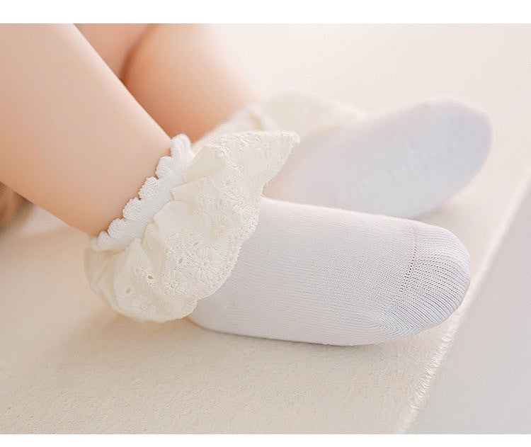 0-3 thn | KAOS KAKI RUFFLE BAYI ANAK IMPOR NEWBORN SOCKS PEREMPUAN Catalog QN QDB
