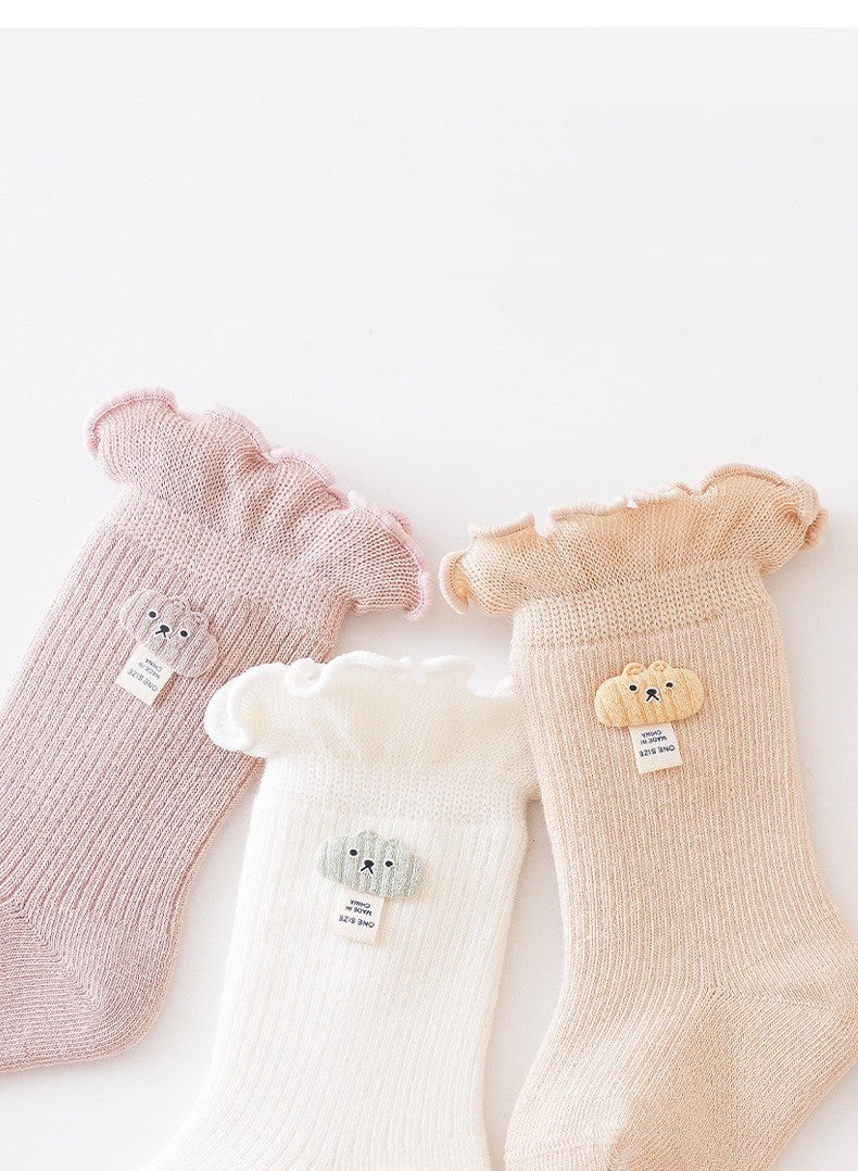 [3 PSG] 0-3 thn | KAOS KAKI BAYI ANAK IMPOR SOCKS LUCU KARAKTER KARTUN PEREMPUAN catalog QN QDC