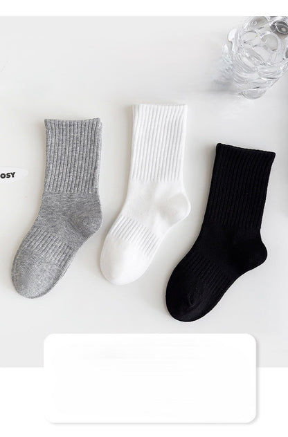 [5 PSG] 3-12 thn | KAOS KAKI ANAK SEKOLAH HITAM PUTIH IMPOR SOCKS LUCU UNISEX Catalog QN QDE