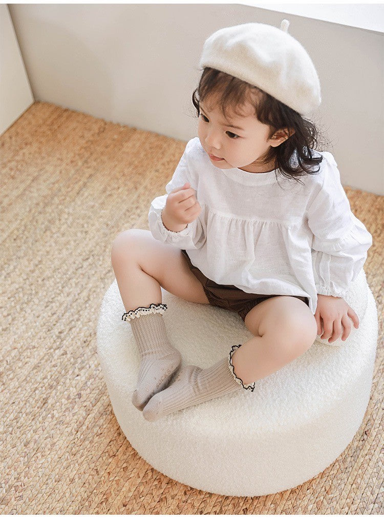 0-5 thn | KAOS KAKI RUFFLE BAYI ANAK IMPOR NEWBORN SOCKS PEREMPUAN catalog NMBB FAJ