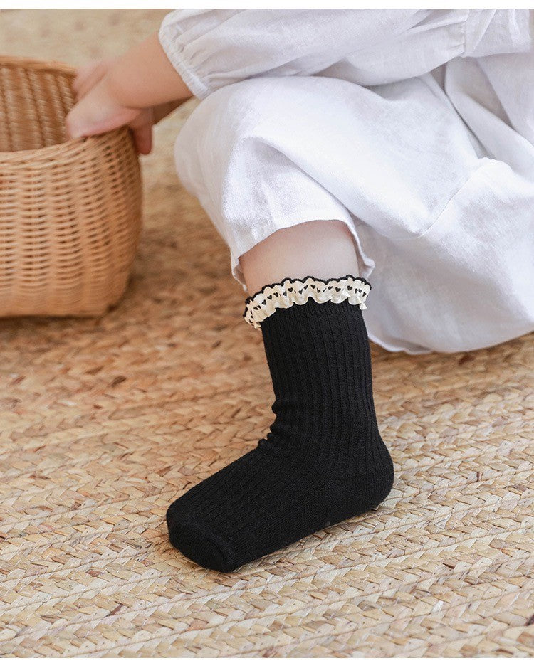 0-5 thn | KAOS KAKI RUFFLE BAYI ANAK IMPOR NEWBORN SOCKS PEREMPUAN catalog NMBB FAJ