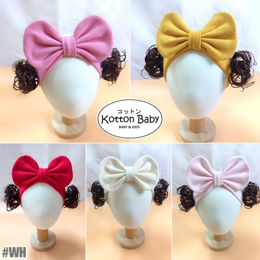 0-3 thn || Bandana Wig Korea Rambut Palsu Topi Cepol Bayi Newborn Anak Catalog JNWG WH