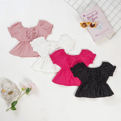 TINYME 0-4 thn || ATASAN PEPLUM TOP KAOS BAYI ANAK CASUAL catalog TMTM ESME