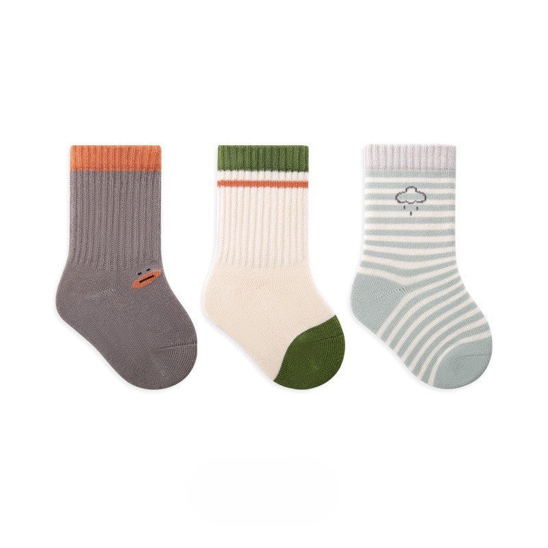 [3 PSG] 0-3 thn | KAOS KAKI BAYI BASIC ANAK IMPOR SOCKS LUCU KARAKTER KARTUN UNISEX Catalog NMBB FAF