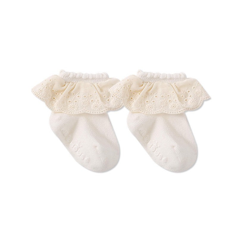0-3 thn | KAOS KAKI RUFFLE BAYI ANAK IMPOR NEWBORN SOCKS PEREMPUAN Catalog QN QDB