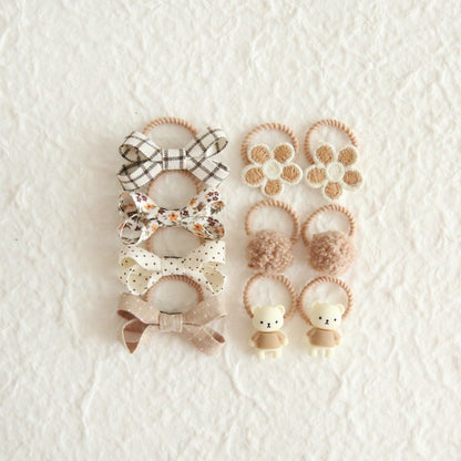 (5psg) Set Ikat rambut | Pita Karet Rambut | bayi anak import perempuan aksesoris catalog ATSP AJ