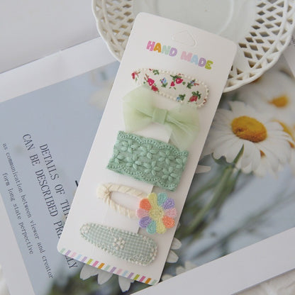 (isi 5pcs) Set Jepitan rambut | Pita Rambut | bayi anak bunga import perempuan aksesoris catalog AH