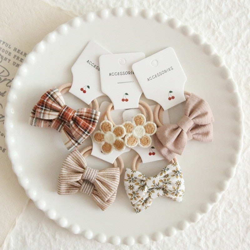 (5psg) Set Ikat rambut | Pita Karet Rambut | bayi anak import perempuan aksesoris catalog ATSP AF