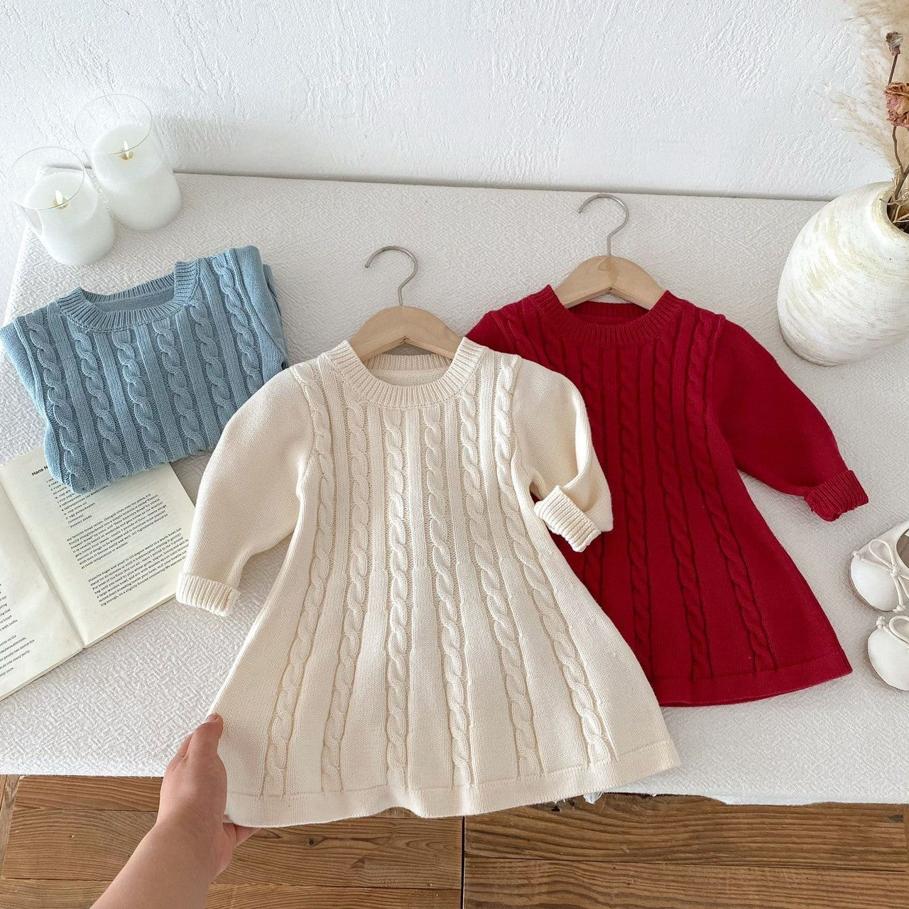 1-5thn | DRESS RUFFLE RAJUT BAJU PAKAIAN ANAK PEREMPUAN Catalog ZHBB BV