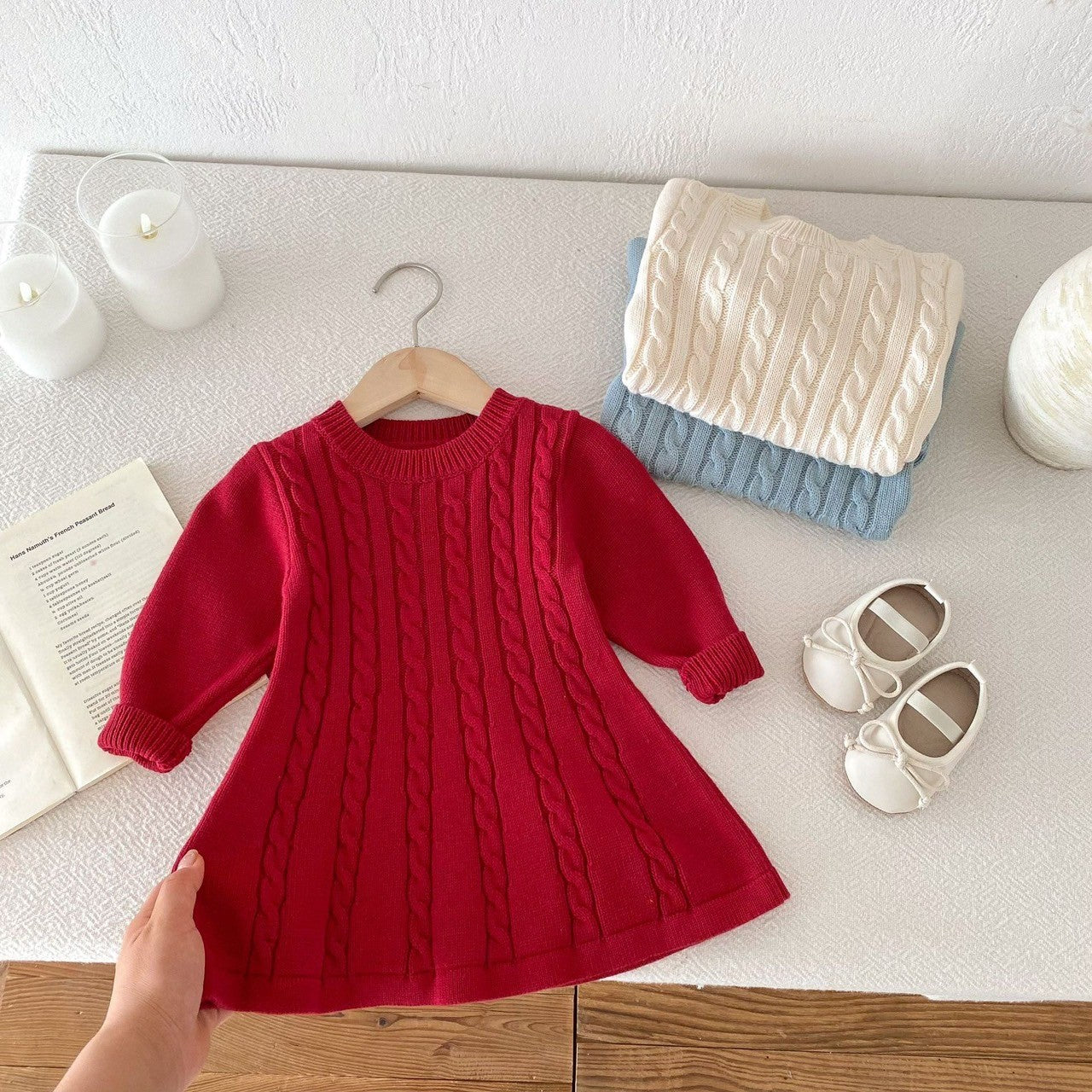 1-5thn | DRESS RUFFLE RAJUT BAJU PAKAIAN ANAK PEREMPUAN Catalog ZHBB BV