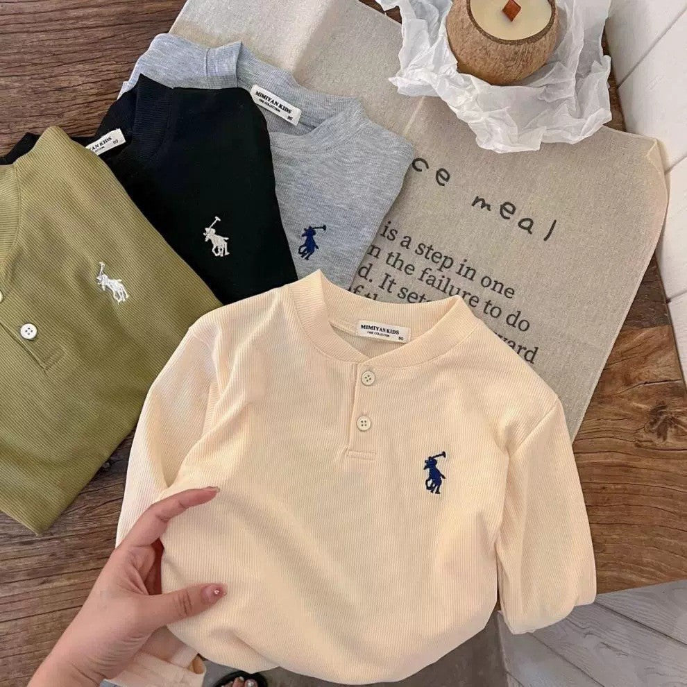 2-6thn | Tshirt Kaos Korea Basic Lengan Panjang Oblong Anak Laki-laki Pakaian Bayi TXY catalog XAZ
