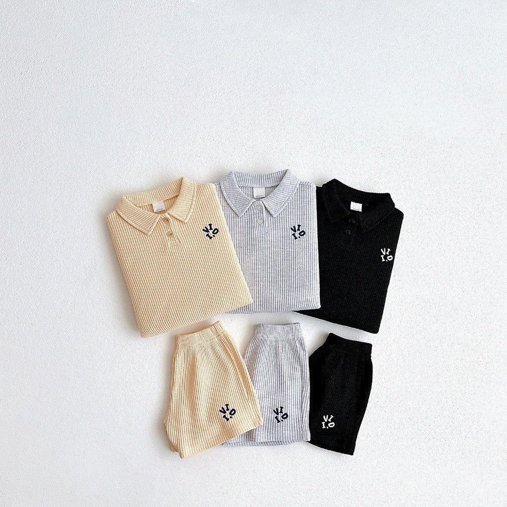 1-5 thn || SETELAN BAJU PANJANG + CELANA PENDEK (1 set) LAKI-LAKI JALAN CASUAL CATALOG ZHBB BAB