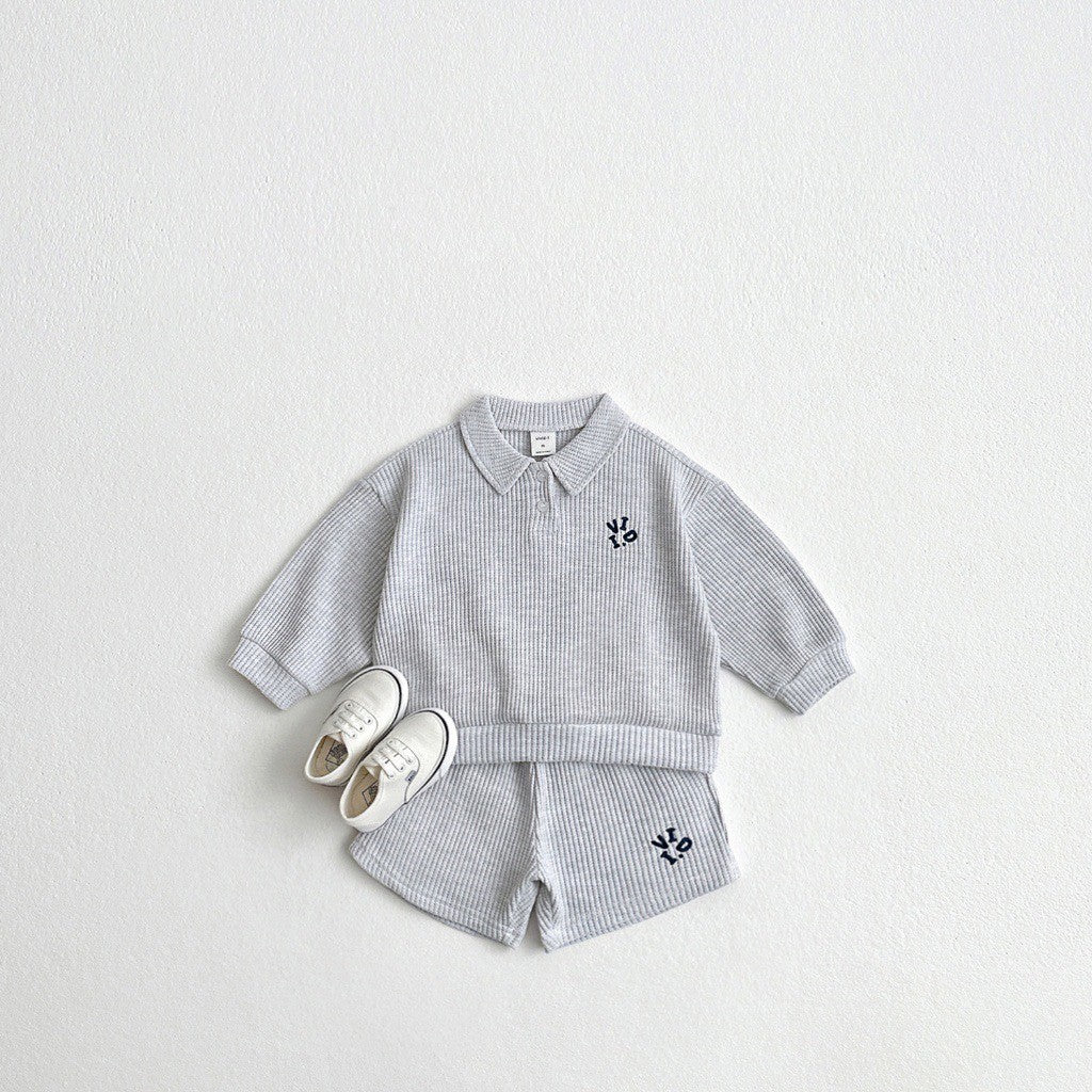 1-5 thn || SETELAN BAJU PANJANG + CELANA PENDEK (1 set) LAKI-LAKI JALAN CASUAL CATALOG ZHBB BAB