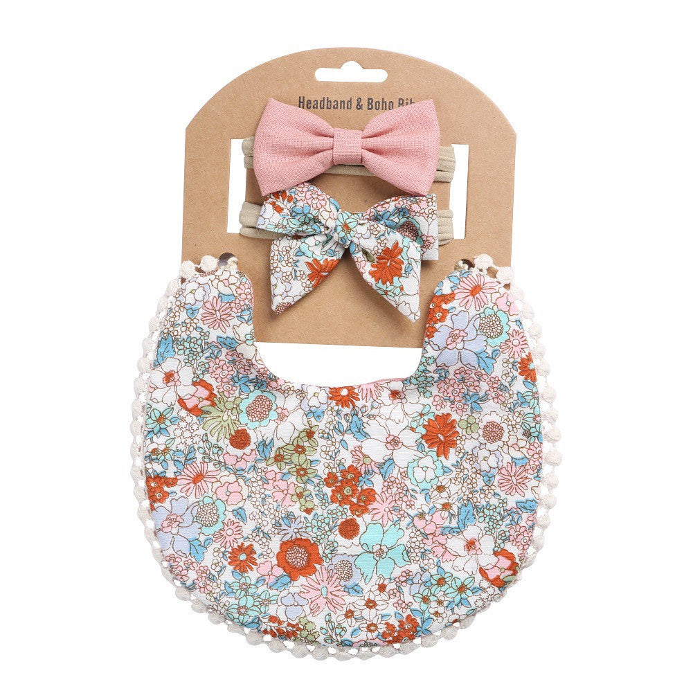 2 BANDANA + 1 BIB | SLABBER PITA HEADBAND BAYI SET CELEMEK TATAKAN LIUR ANAK catalog QUIN NF