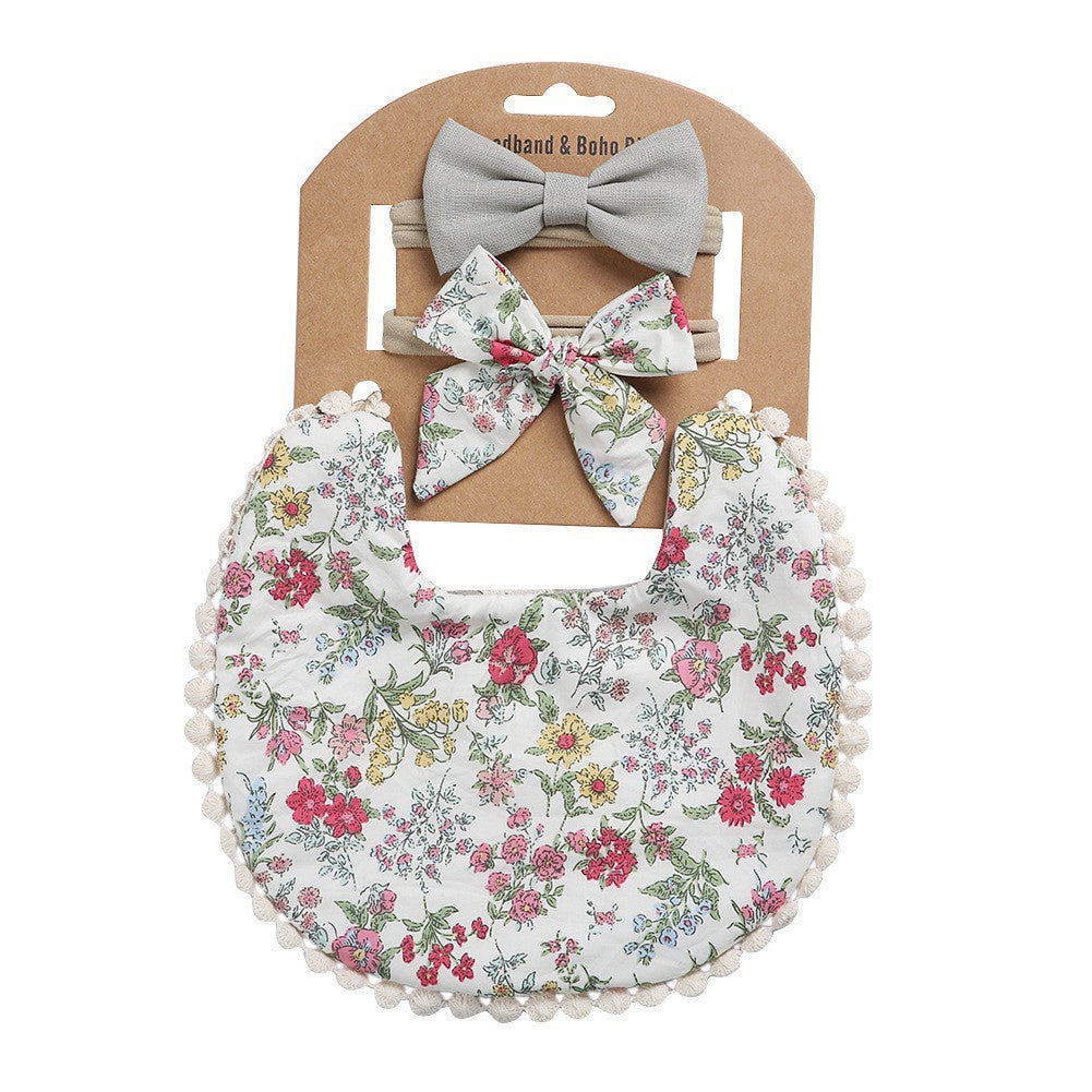2 BANDANA + 1 BIB | SLABBER PITA HEADBAND BAYI SET CELEMEK TATAKAN LIUR ANAK catalog QUIN NF