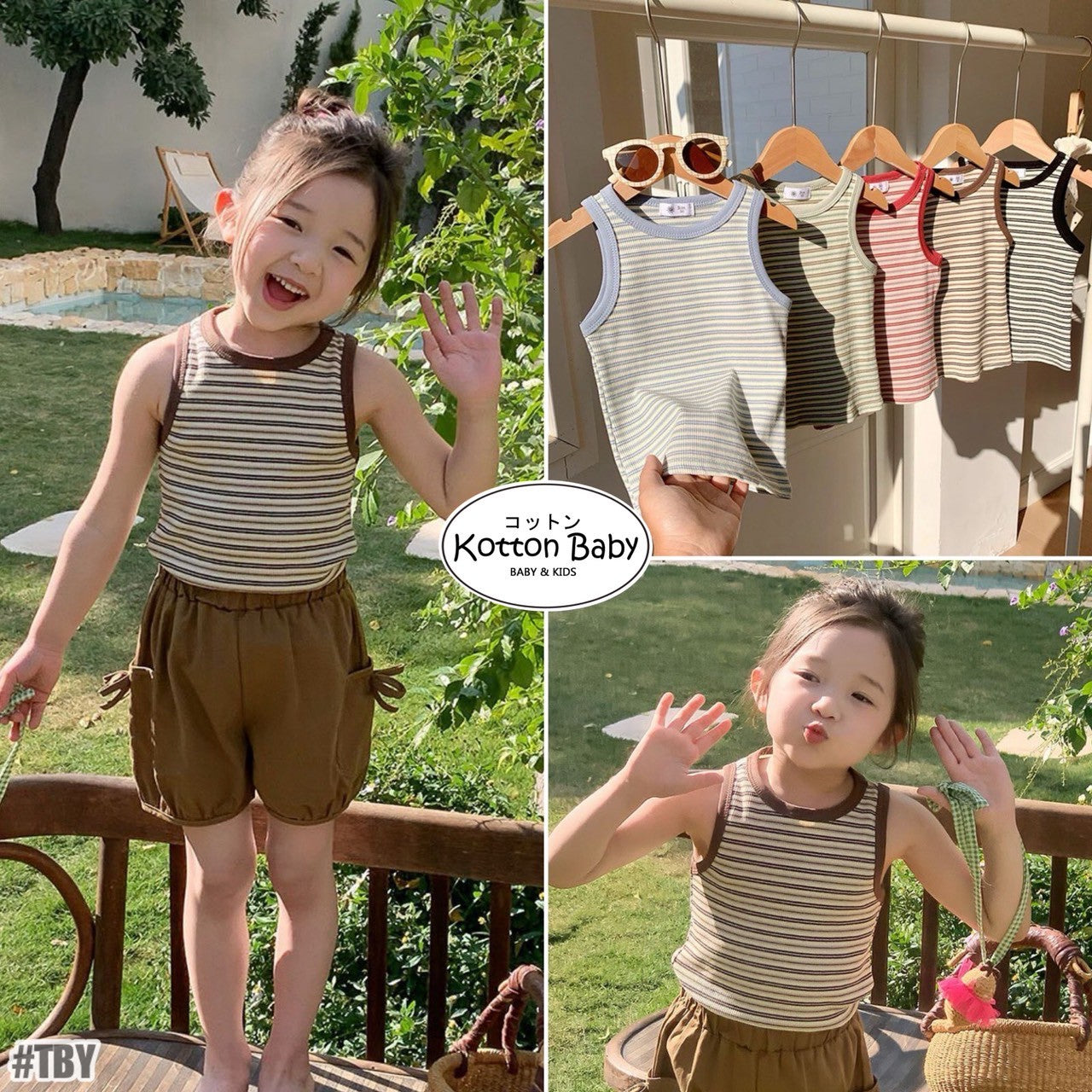 2-6 thn || ATASAN BAJU KAOS TANPA LENGAN PAKAIAN ANAK PEREMPUAN catalog NXTY TBY