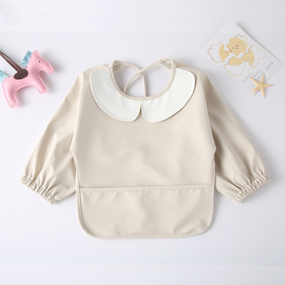 BIB BAYI BAJU BLW LENGAN PANJANG / BABY SILICONE CELEMEK MAKAN MPASI / SLABBER / TATAKAN AIR LIUR DQIN DC catalog