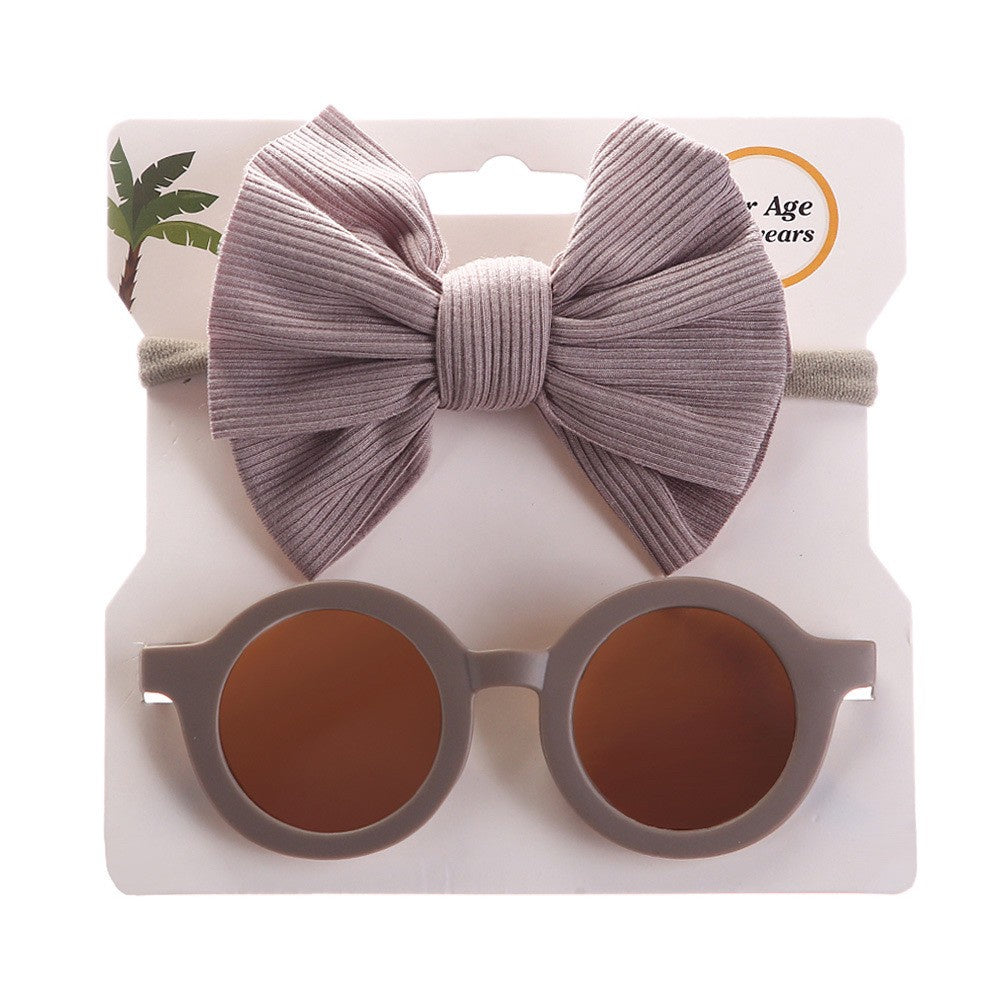 2in1 Bandana + Kacamata Hitam Anak Bayi Anti UV Outdoor Sunglasses Pita Catalog QUIN NJ