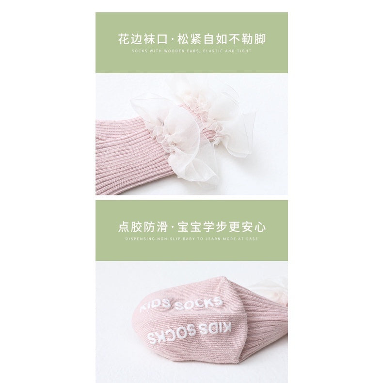 [SALE] 0-1 thn | KAOS KAKI RUFFLE BAYI ANAK IMPOR NEWBORN SOCKS PEREMPUAN catalog QN QD