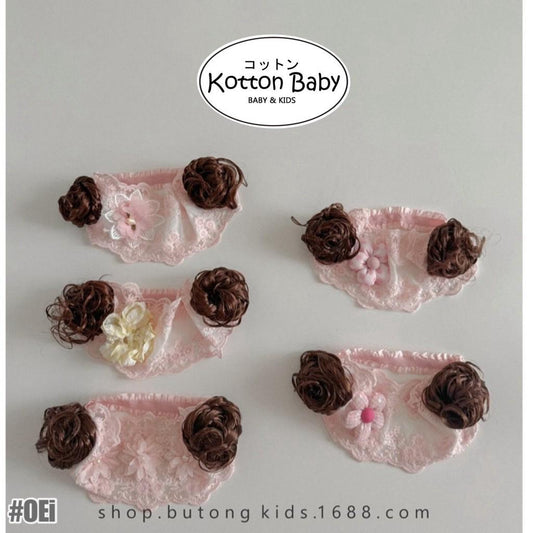 0-3 thn || Bandana Wig Korea Poni Rambut Palsu Topi Cepol Bayi Newborn Catalog OIMG OEi