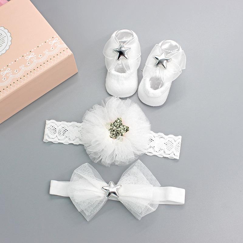 0-2 thn | 2in1 (Kaos kaki + Bandana) BAYI ANAK IMPOR SOCKS LUCU ANAK PEREMPUAN catalog JYRF FV