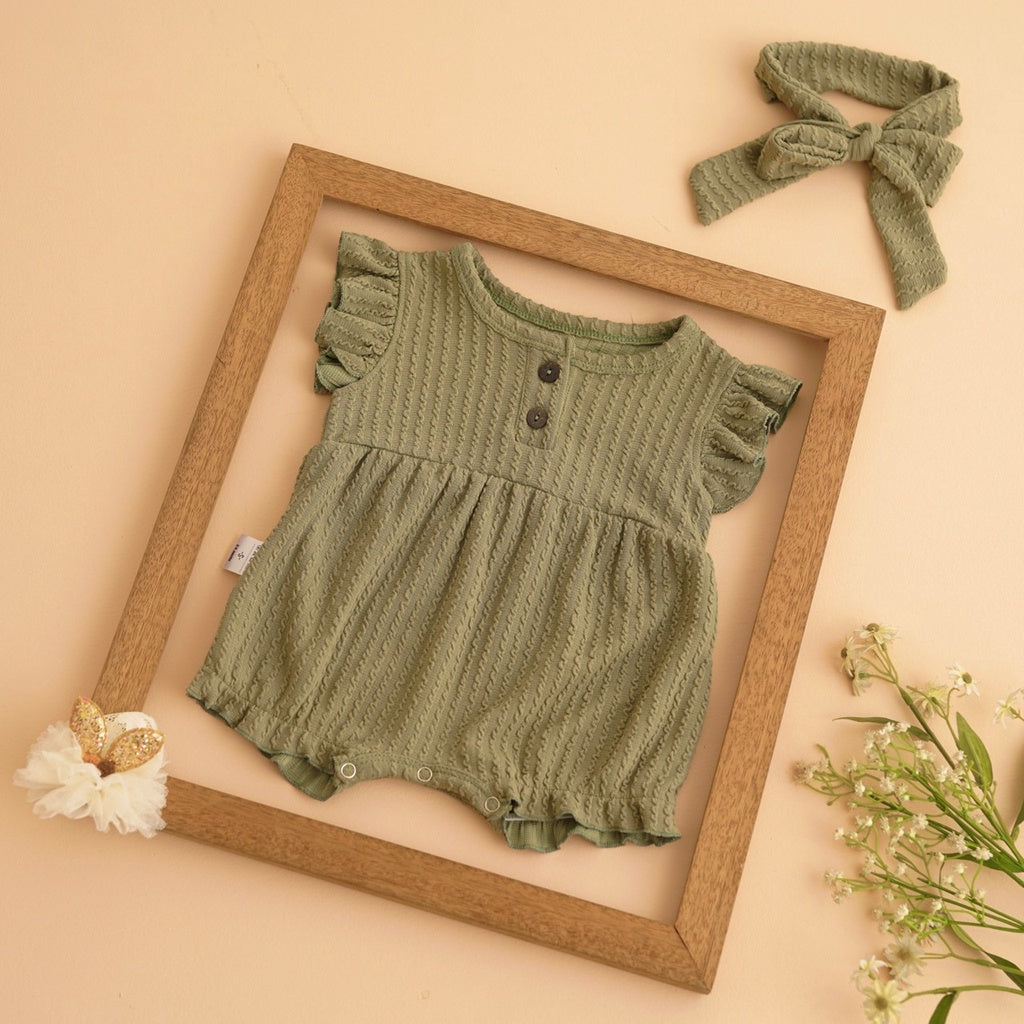 TINYME (free bandana) 0-12bln JUMPER RUFFLE BASIC BAYI | JUMPSUIT ROMPER BAJU PAKAIAN ANAK BABY catalog TMTM Ariel