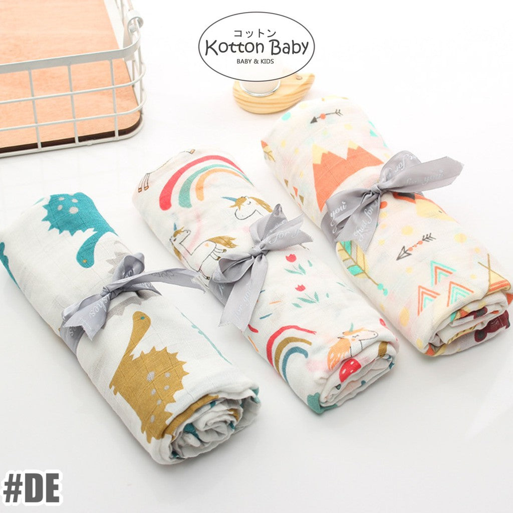 [120x110] Kain Bedong Muslin Bayi | Baby Swaddle Muslin Bamboo | Selimut Bayi Catalog DE