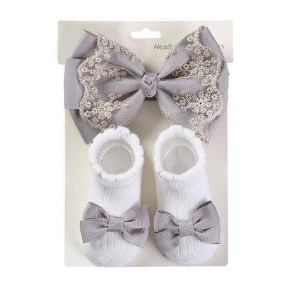 0-2 thn | 2in1 (Kaos kaki + Bandana) BAYI ANAK IMPOR SOCKS LUCU ANAK PEREMPUAN catalog QUIN NAK