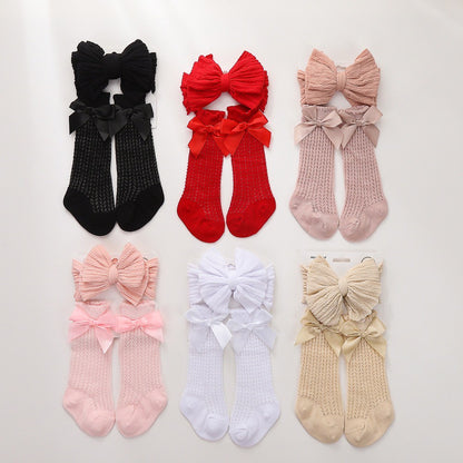 0-1 thn | 2in1 (Kaos kaki + Bandana) BAYI ANAK IMPOR SOCKS LUCU ANAK PEREMPUAN catalog QUIN NAN