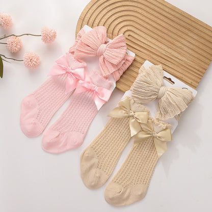 0-1 thn | 2in1 (Kaos kaki + Bandana) BAYI ANAK IMPOR SOCKS LUCU ANAK PEREMPUAN catalog QUIN NAN