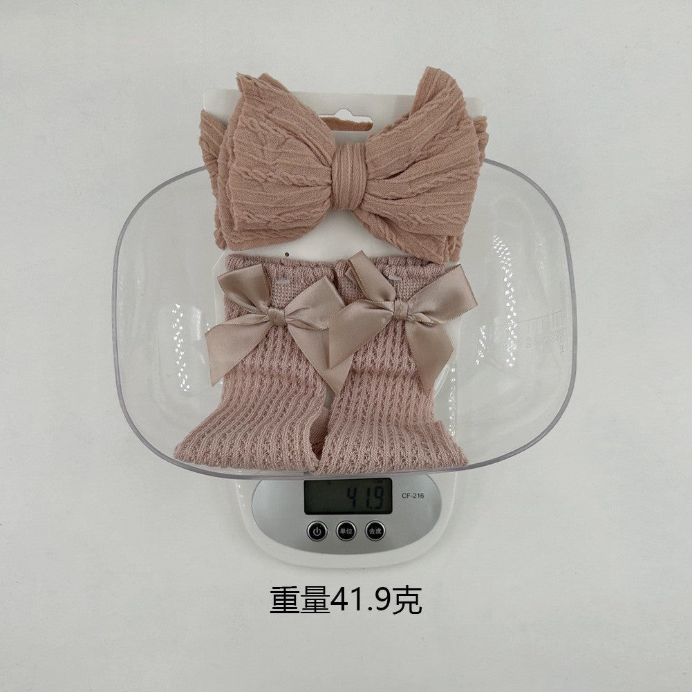 0-1 thn | 2in1 (Kaos kaki + Bandana) BAYI ANAK IMPOR SOCKS LUCU ANAK PEREMPUAN catalog QUIN NAN