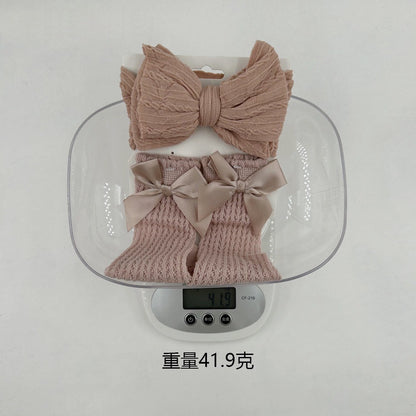 0-1 thn | 2in1 (Kaos kaki + Bandana) BAYI ANAK IMPOR SOCKS LUCU ANAK PEREMPUAN catalog QUIN NAN