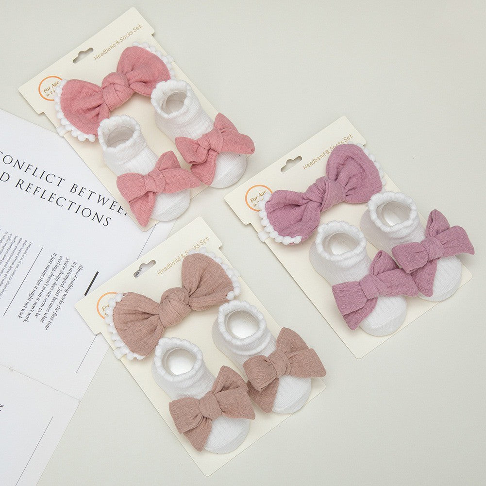 0-2 thn | 2in1 (Kaos kaki + Bandana) BAYI ANAK IMPOR SOCKS LUCU ANAK PEREMPUAN catalog QUIN NAR