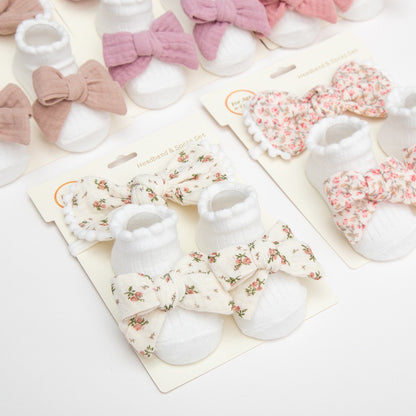 0-2 thn | 2in1 (Kaos kaki + Bandana) BAYI ANAK IMPOR SOCKS LUCU ANAK PEREMPUAN catalog QUIN NAR