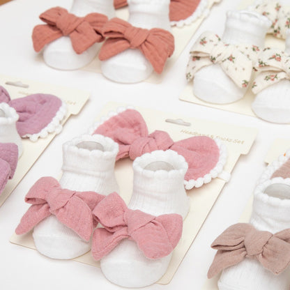 0-2 thn | 2in1 (Kaos kaki + Bandana) BAYI ANAK IMPOR SOCKS LUCU ANAK PEREMPUAN catalog QUIN NAR
