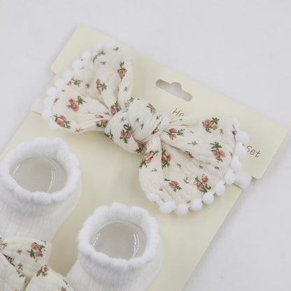 0-2 thn | 2in1 (Kaos kaki + Bandana) BAYI ANAK IMPOR SOCKS LUCU ANAK PEREMPUAN catalog QUIN NAR
