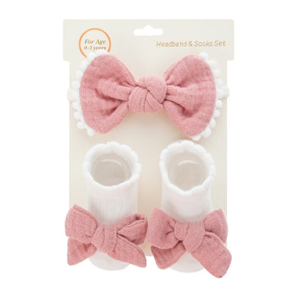 0-2 thn | 2in1 (Kaos kaki + Bandana) BAYI ANAK IMPOR SOCKS LUCU ANAK PEREMPUAN catalog QUIN NAR