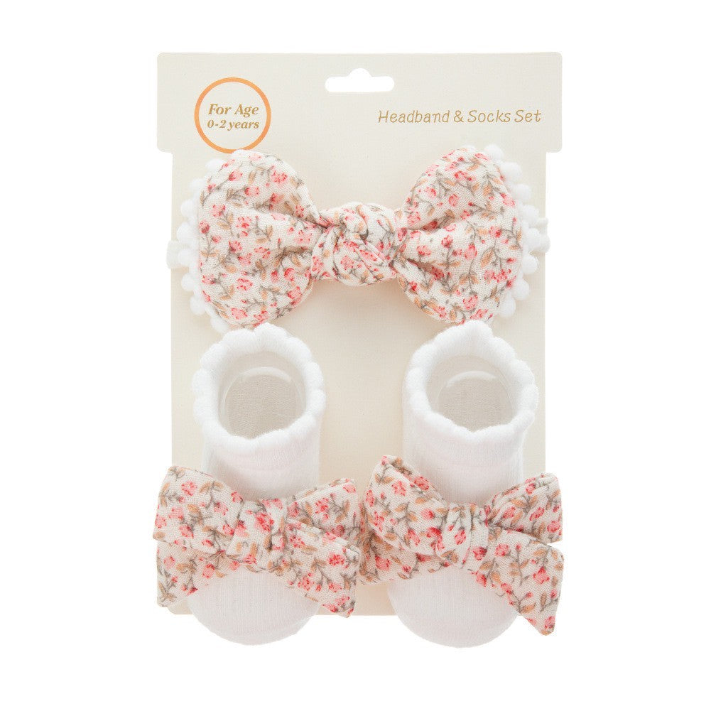 0-2 thn | 2in1 (Kaos kaki + Bandana) BAYI ANAK IMPOR SOCKS LUCU ANAK PEREMPUAN catalog QUIN NAR