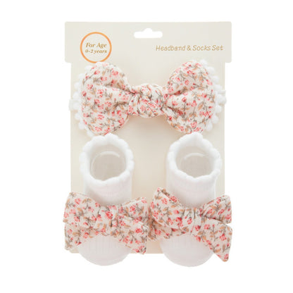 0-2 thn | 2in1 (Kaos kaki + Bandana) BAYI ANAK IMPOR SOCKS LUCU ANAK PEREMPUAN catalog QUIN NAR