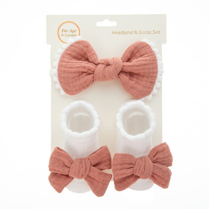 0-2 thn | 2in1 (Kaos kaki + Bandana) BAYI ANAK IMPOR SOCKS LUCU ANAK PEREMPUAN catalog QUIN NAR