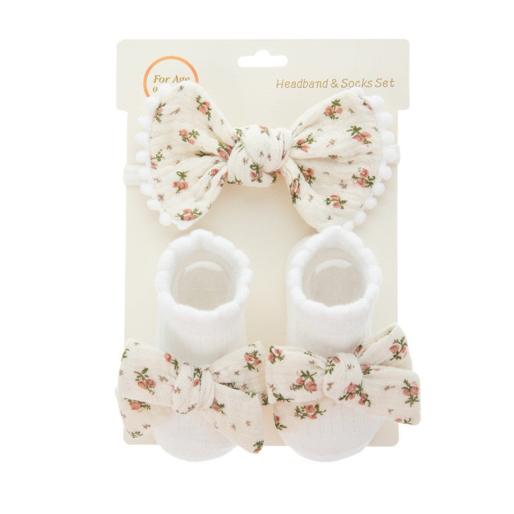 0-2 thn | 2in1 (Kaos kaki + Bandana) BAYI ANAK IMPOR SOCKS LUCU ANAK PEREMPUAN catalog QUIN NAR