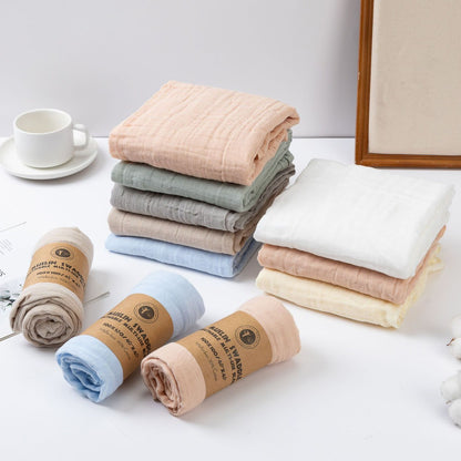 [100x100] Kain Bedong Muslin Polos Bayi | Baby Swaddle Muslin Bamboo | Selimut Bayi Catalog QUIN NAT