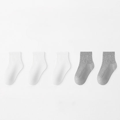 [5 PSG] 3-9 thn | KAOS KAKI ANAK SEKOLAH HITAM PUTIH IMPOR SOCKS LUCU UNISEX Catalog QN QET