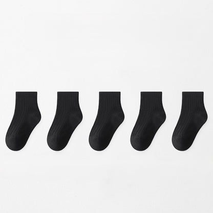 [5 PSG] 3-9 thn | KAOS KAKI ANAK SEKOLAH HITAM PUTIH IMPOR SOCKS LUCU UNISEX Catalog QN QET