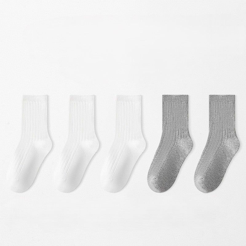 [5 PSG] 3-9 thn | KAOS KAKI ANAK SEKOLAH HITAM PUTIH IMPOR SOCKS LUCU UNISEX Catalog QN QET